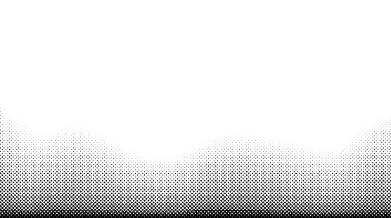 Halftone background. Grunge halftone pop art texture. White and black abstract wallpaper. Geometric retro vector backdrop