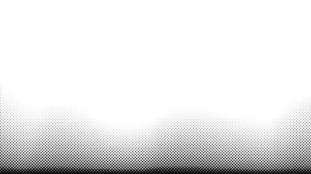 Halftone background. Grunge halftone pop art texture. White and black abstract wallpaper. Geometric retro vector backdrop Halftone background. Grunge halftone pop art texture. White and black abstract wallpaper. Geometric retro vector backdrop half tone stock illustrations