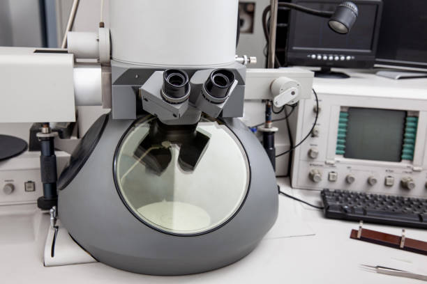 istock Electron microscope in a scientific laboratory used for diagnosis and research. 1421426610