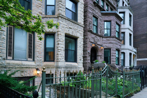 istock Old urban townhouses 1421427890