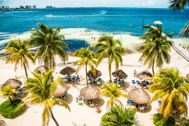 istock Private beach of The Royal Cancun 1421429375