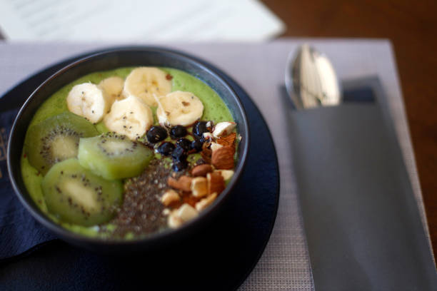 istock Fruits, milk and corn flakes  for breakfast 1421430682