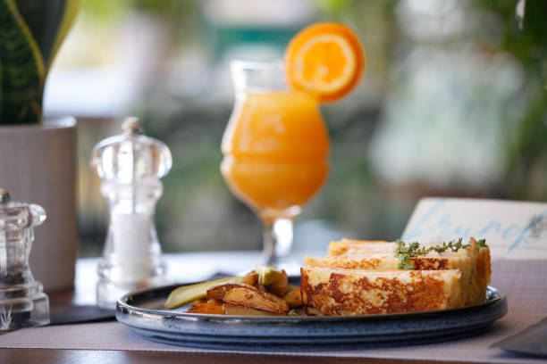 istock Special omelet and fresh orange juice 1421433290