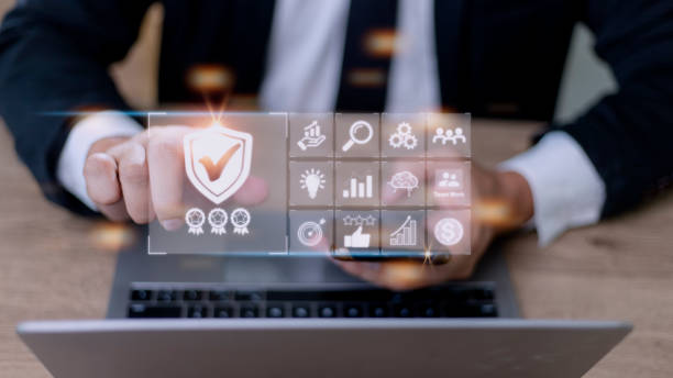 istock Quality assurance standard and certification. Certified internet businesses and services. Compliance to international guarantee. Concept for QA management and ISO certification organization service 1421442665