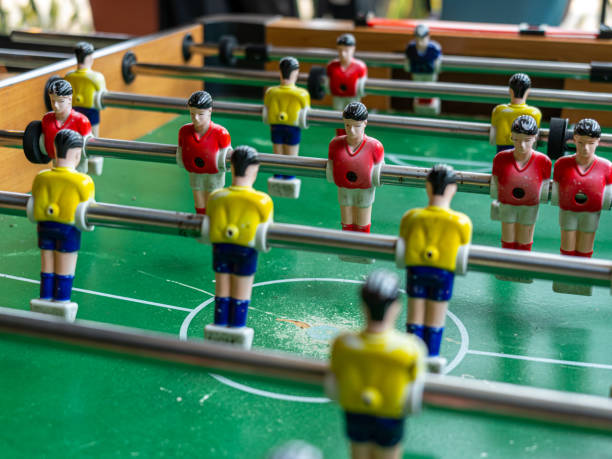 istock A Sided Close-Up View of a Foosball Table 1421444847