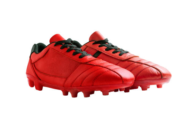 istock Red football shoes 1421447524