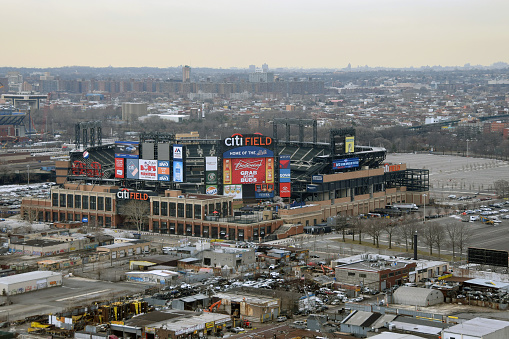 New York - March 16, 2015: Citi Field in Queens awaits baseball fans of the New York Mets