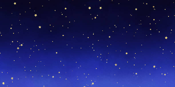 istock Beautiful watercolor-style night sky illustration 1421463037