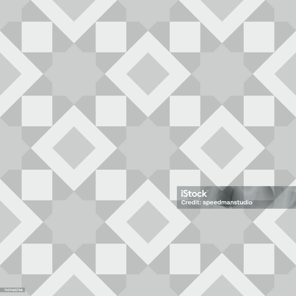 Pointed Square Graphics K68 Gray Eightpointed Square Pattern Seamless Background Stock ...