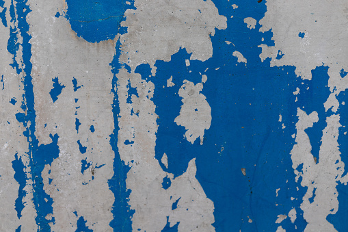 Blue old painted wall texture background