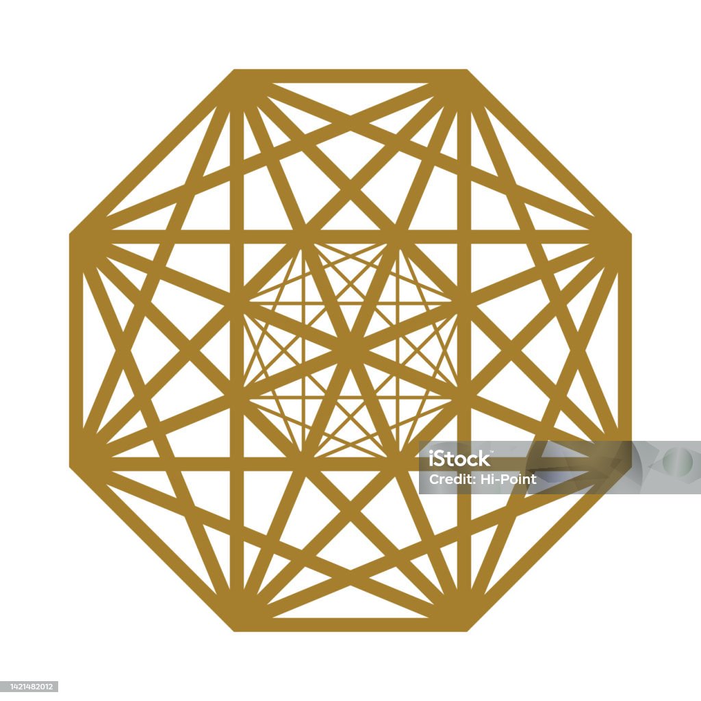 Octagonal Motif Straight Lines Form A Pattern Inside An Octagon Shape Stock ...