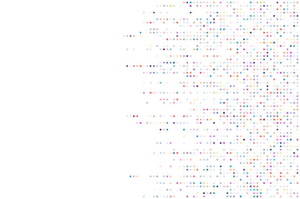 stockillustraties, clipart, cartoons en iconen met abstract colorful random dots background - de puntjes verbinden