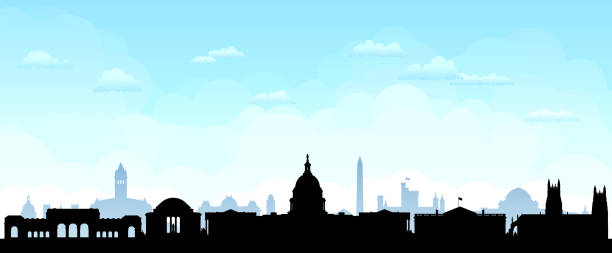 Washington DC (All Buildings Are Complete and Moveable) vector art illustration