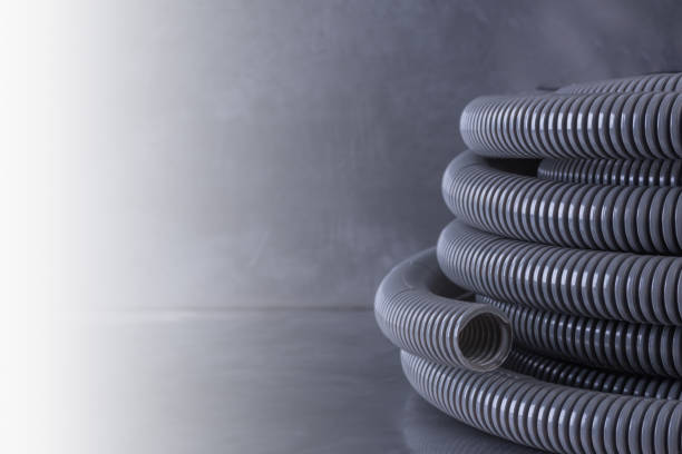 istock Plastic Corrugated Tube Electric Conduit Pipe 1421486548