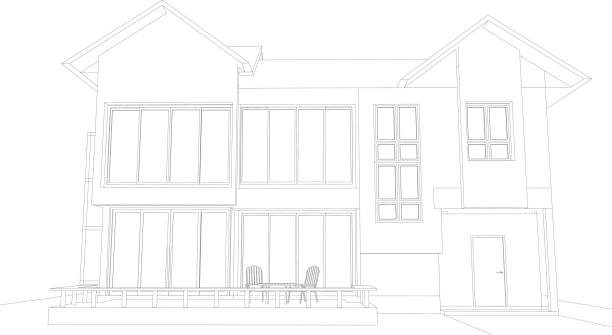 istock 3D illustration of building project 1421498627