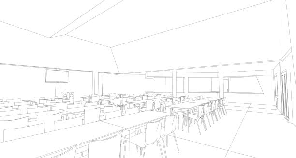istock 3D illustration of building project 1421498721