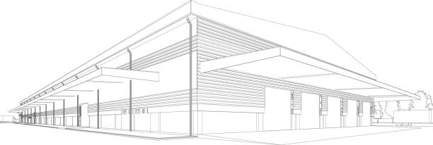 istock 3D illustration of building project 1421498942