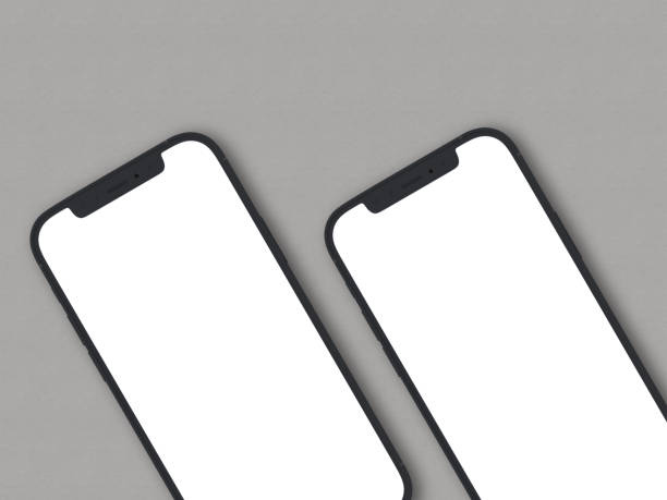 istock Mobile Smartphone, Cell Phone Mockup for Mobile Application, Website, Game, Business Presentations, UI UX Design Template. mockup template with a clipping path on the screen. 3D Rendering 1421499104