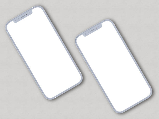istock Iphone 12 Digital Device Screen Mockups Template For presentation branding, corporate identity, advertising, branding business 1421499110