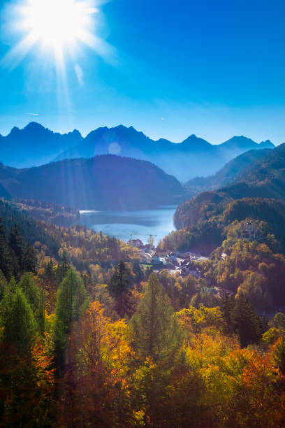 istock Germany, Bavaria, Schwangau, Neuschwanstein Castle, mountains, sunset 1421499532