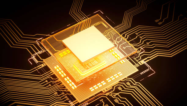 istock 3D rendering of cyberpunk AI. Circuit board. Technology background. Central Computer Processors CPU and GPU concept. Motherboard digital chip. Tech science background. 1421500546