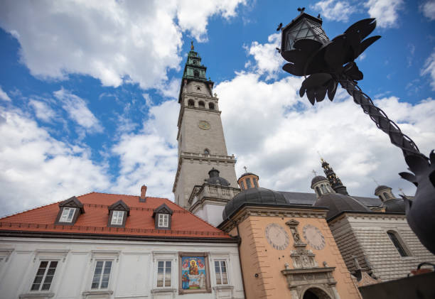 Czestochowa, Poland - August 9, 2022: Basilica of Jasna Gora Monastery in  Czestochowa, Poland