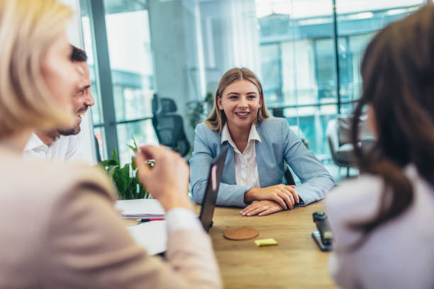 istock Business people having discussion during meeting 1421513156