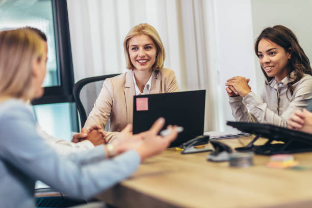 istock Business people having discussion during meeting 1421513231