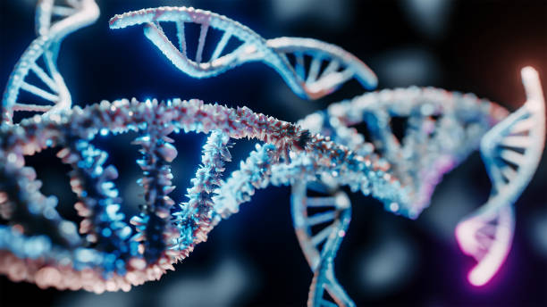 DNA helix DNA. Concept. 3D Render science and medicine stock pictures, royalty-free photos & images