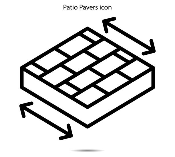 Patio Pavers icon Patio Pavers icon vector illustration graphic on background sidewalk icon stock illustrations