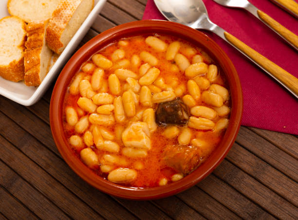 istock Traditional dish of Spanish cuisine is Fabada soup 1421525283