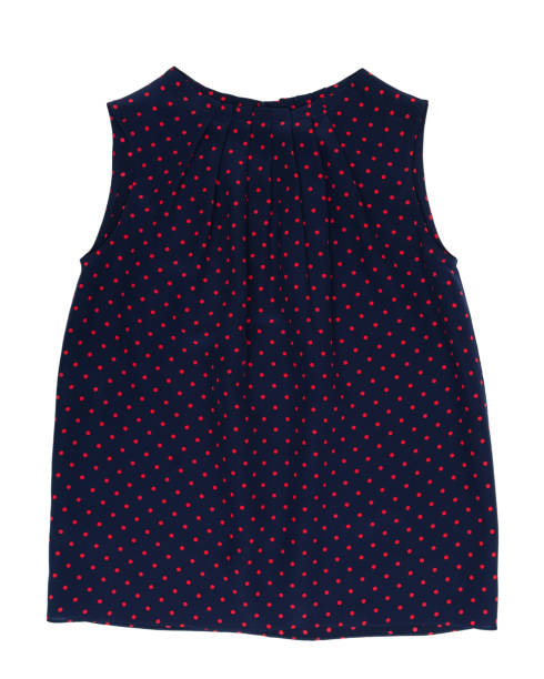 istock Women's sleeveless blouse with a print 1421528084