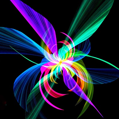 rainbow color light flower abstract background