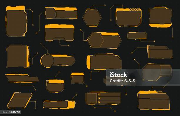 Callout Frame Futuristic Callouts Frames Hud Textbox Cyberpunk Sports Game Digital ...