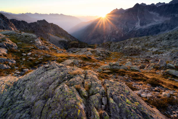 After an excursion of almost two hours towards the Paradiso pass, near the Passo del Tonale in Trentino, I reach this splendid valley to witness a wonderful sunrise.