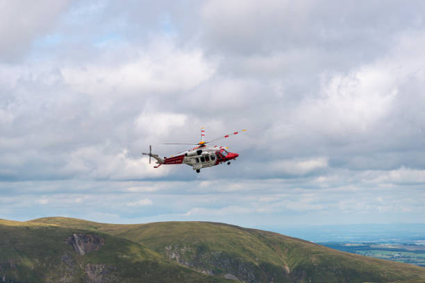 lake district, united kindgon-1th july 2022; - rescue helicopter water searching imagens e fotografias de stock