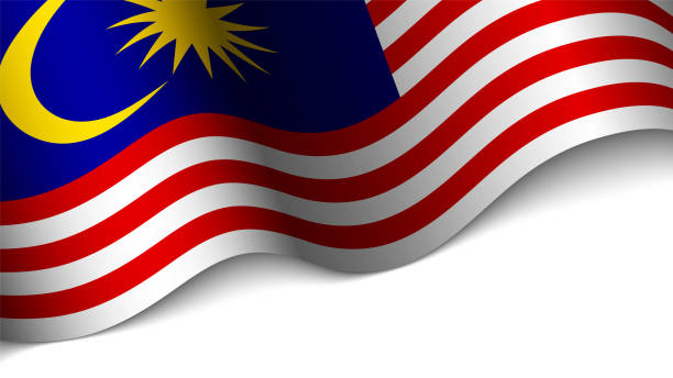 eps10 벡터 애국 배경 말레이시아 플래그 색상. - 말레이시아 국기 stock illustrations