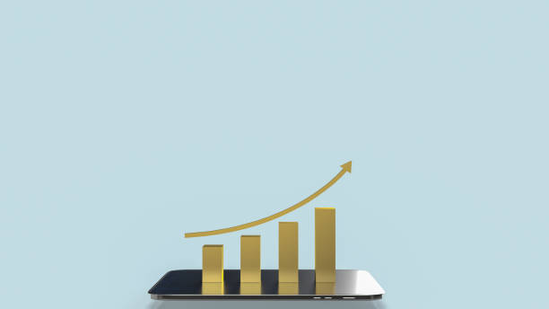 istock The gold chart on tablet for business concept 3d rendering 1421568040