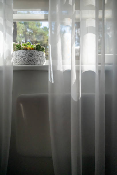 istock Electric heating radiator under window in room 1421570204