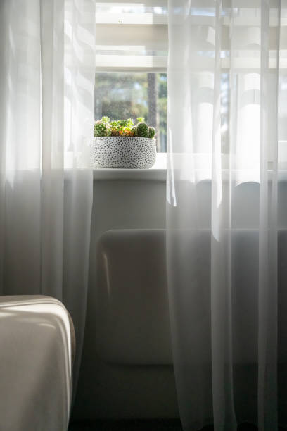 istock Electric heating radiator under window in room 1421570449