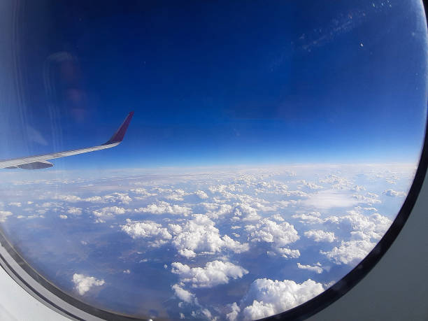 istock View from the window of the plane 1421574320