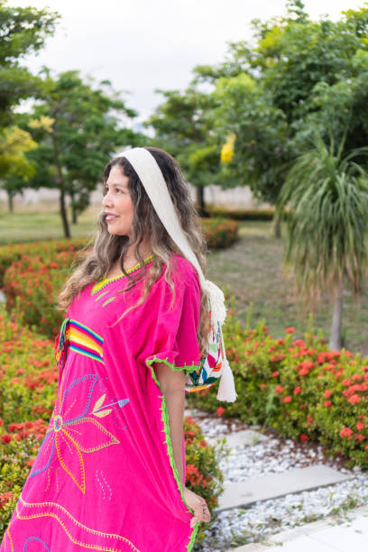 istock indigenous woman dressed in typical clothing 1421576312