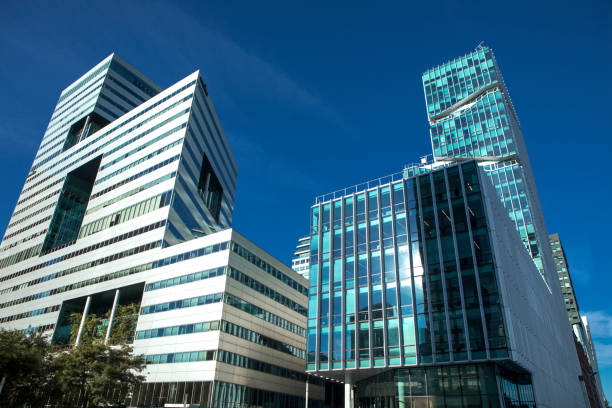 istock Amsterdam financial district in the summer time 1421577745