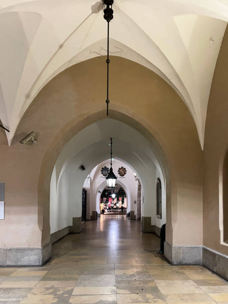 istock View through the Cloth Hall arches, Rynek Glowny square, Krakow 1421591813