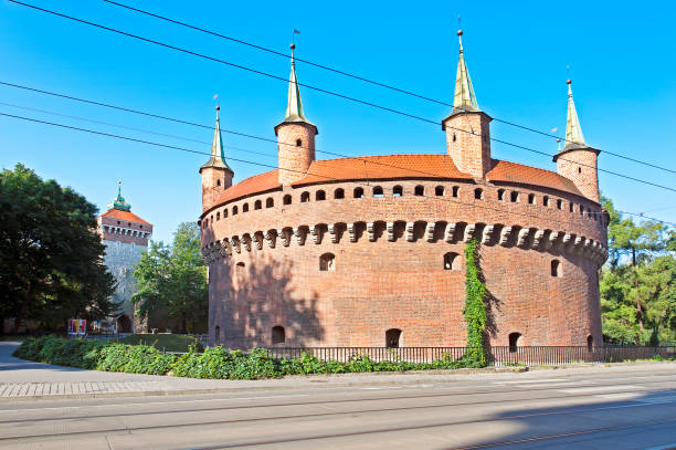 istock The Barbican circular outer city wall defences, Krakow 1421592416