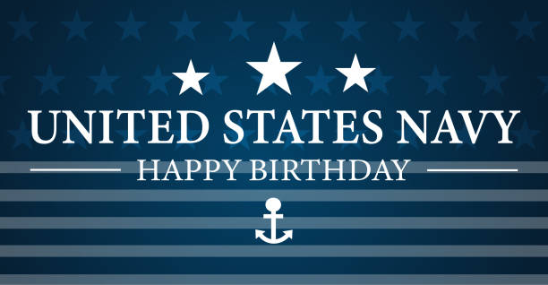 US Navy Birthday Background vector art illustration