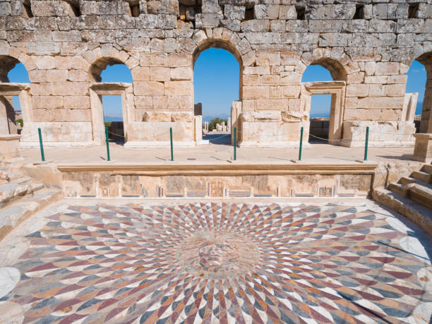 kibyra antigua ciudad, burdur. turquía - mosaic ancient greek culture greek mythology fotografías e imágenes de stock