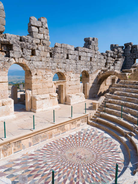 kibyra antica città, burdur. turchia - greek mythology goddess mosaic greek culture foto e immagini stock