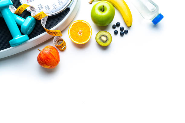 istock Health care: healthy food, exercising and weight control 1421598372