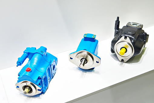 Axial piston adjustable hydraulic pumps on exhibition